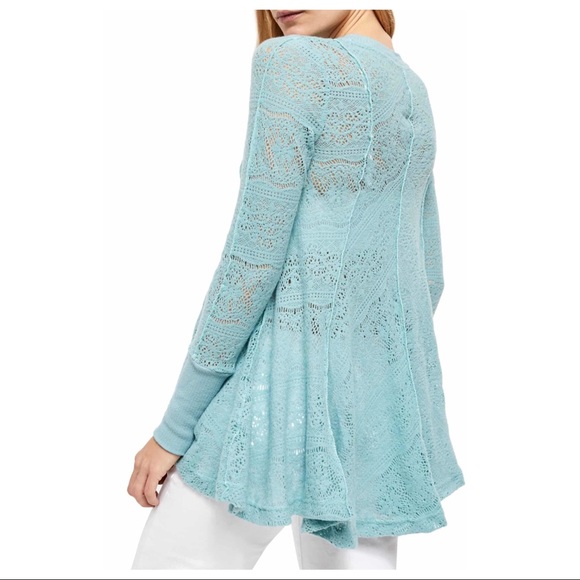 FREE PEOPLE BOHO FLOWY TUNIC SWEATER MINI A2C - Picture 4 of 16